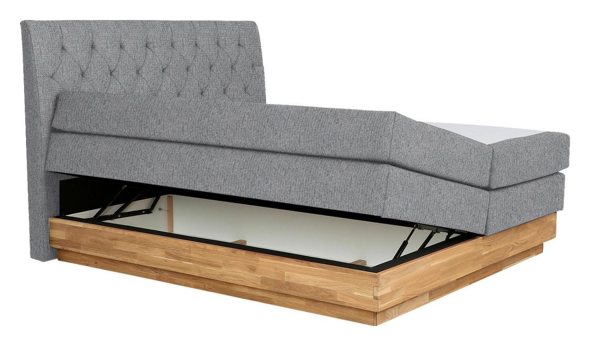 Boxspringbett Marie in Greige ca. 180x200cm - Greige, Holz/Kunststoff (180/200cm) - Zandiara