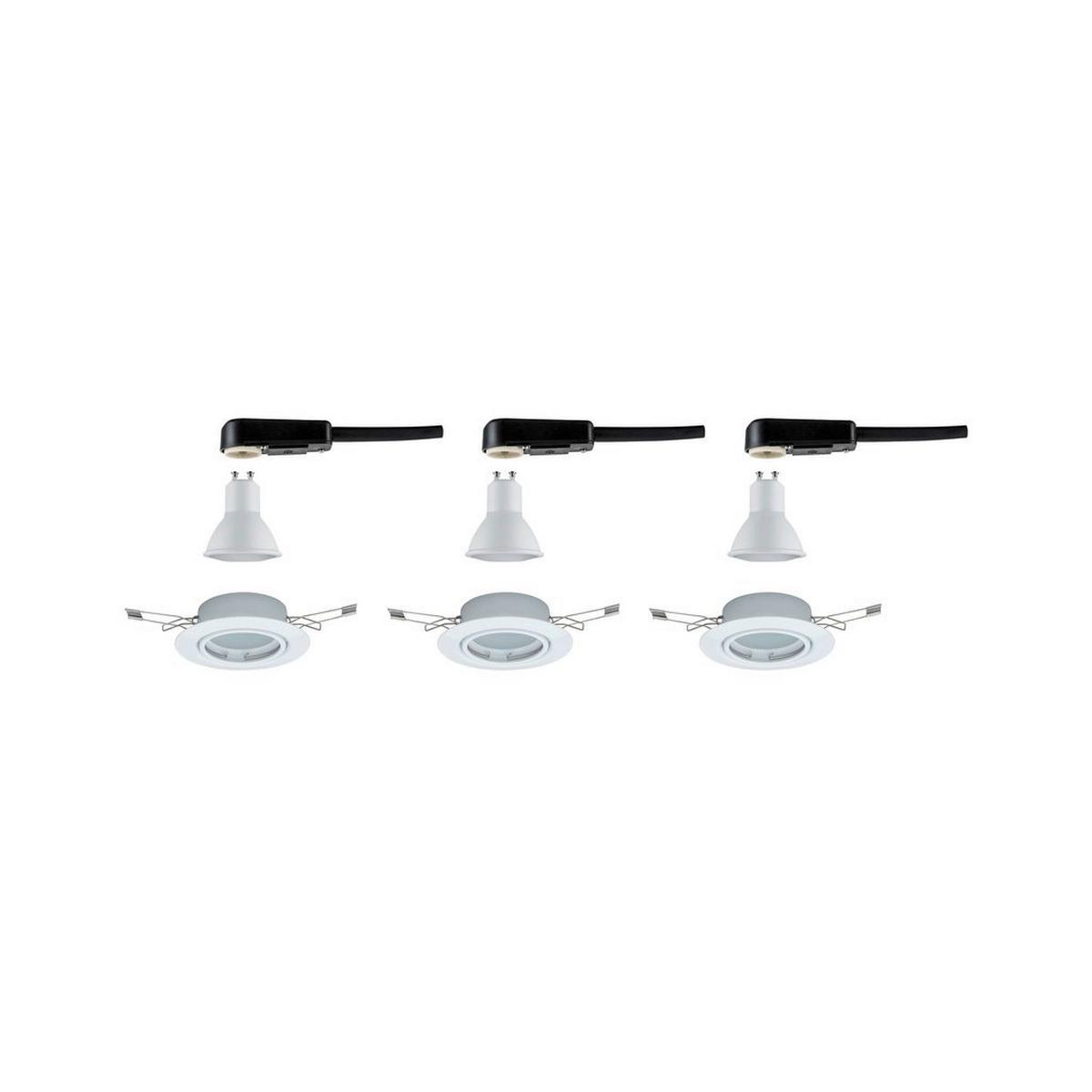 LED-Spot-Set EBL Base Set in Weiß max. 5 Watt 3-teilig - Weiß, Basics, Metall (9cm) - Paulmann