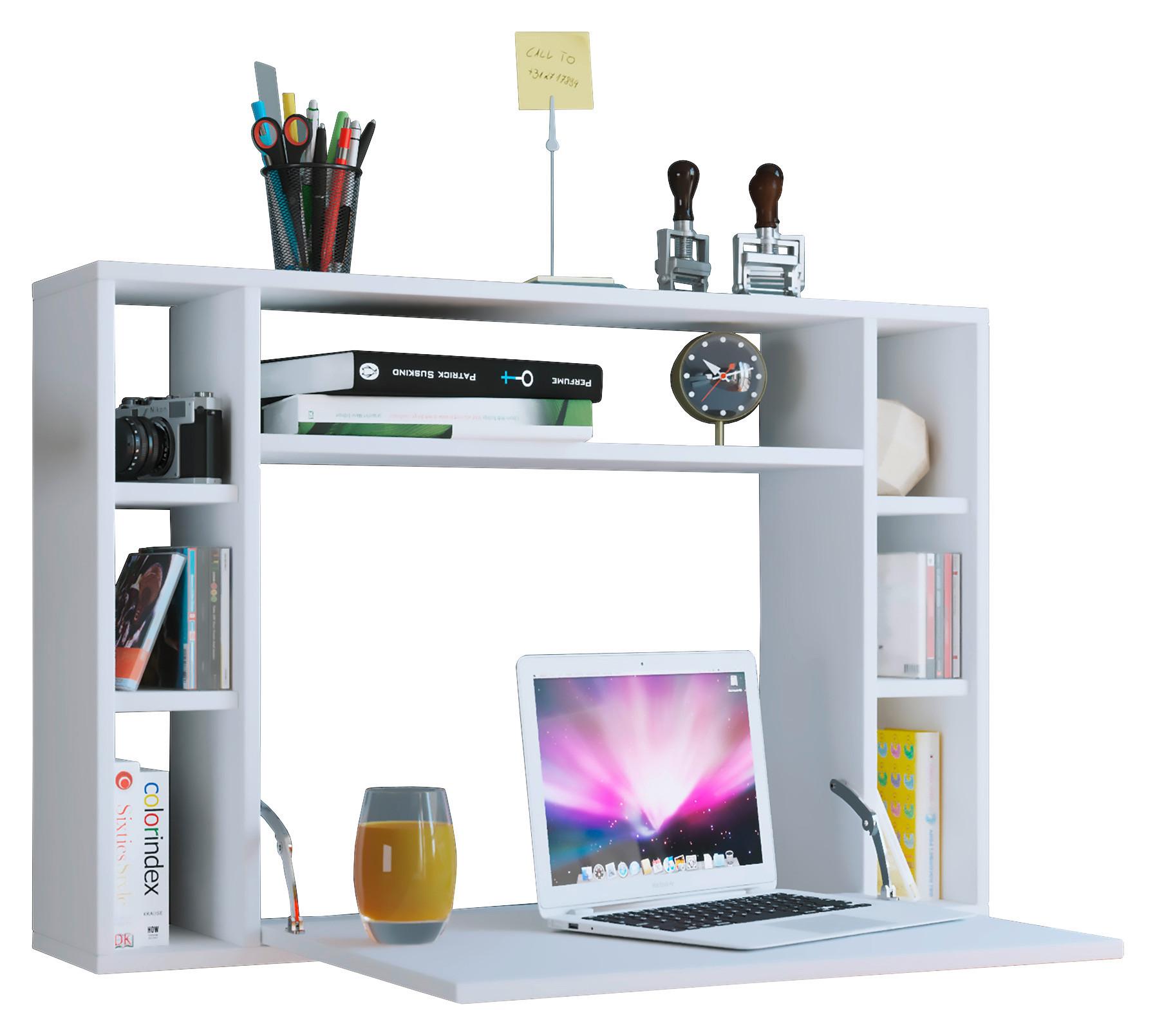 Miza Za Prenosni Računalnik Wandila, Bela - bela, Konvencionalno, leseni material (90/20/60cm) - MID.YOU