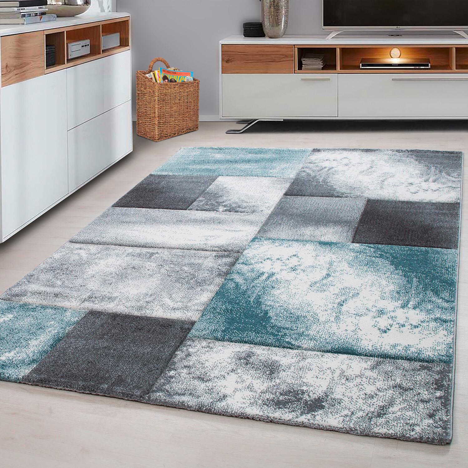 Flachwebeteppich Hawaii Blau ca. 140x200cm - Blau, Design, Textil (140/200cm) - Novel