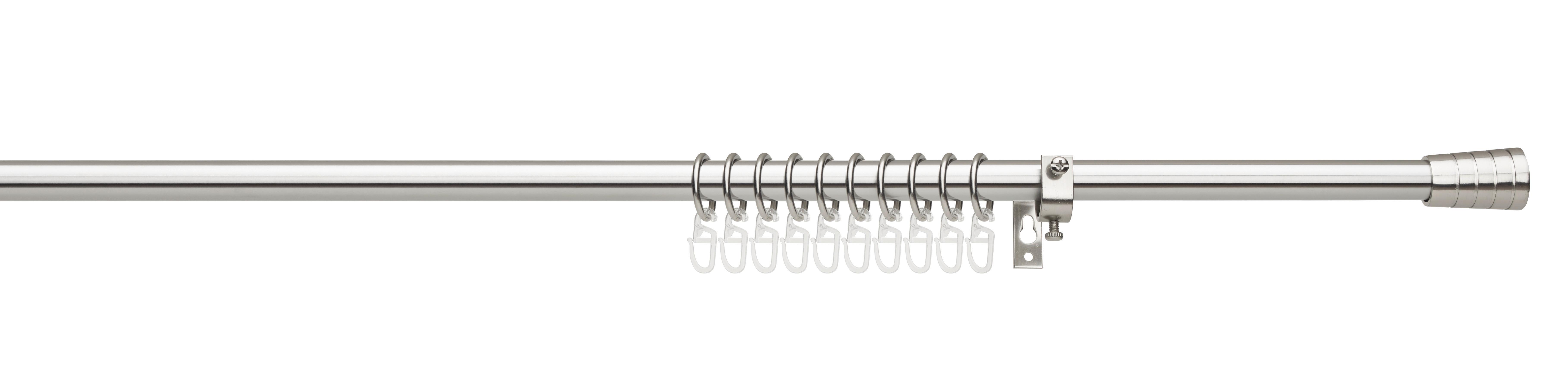 Rundstangengarnitur Cap ca. 130-240cm - Chromfarben, Kunststoff/Metall (130-240cm) - Modern Living