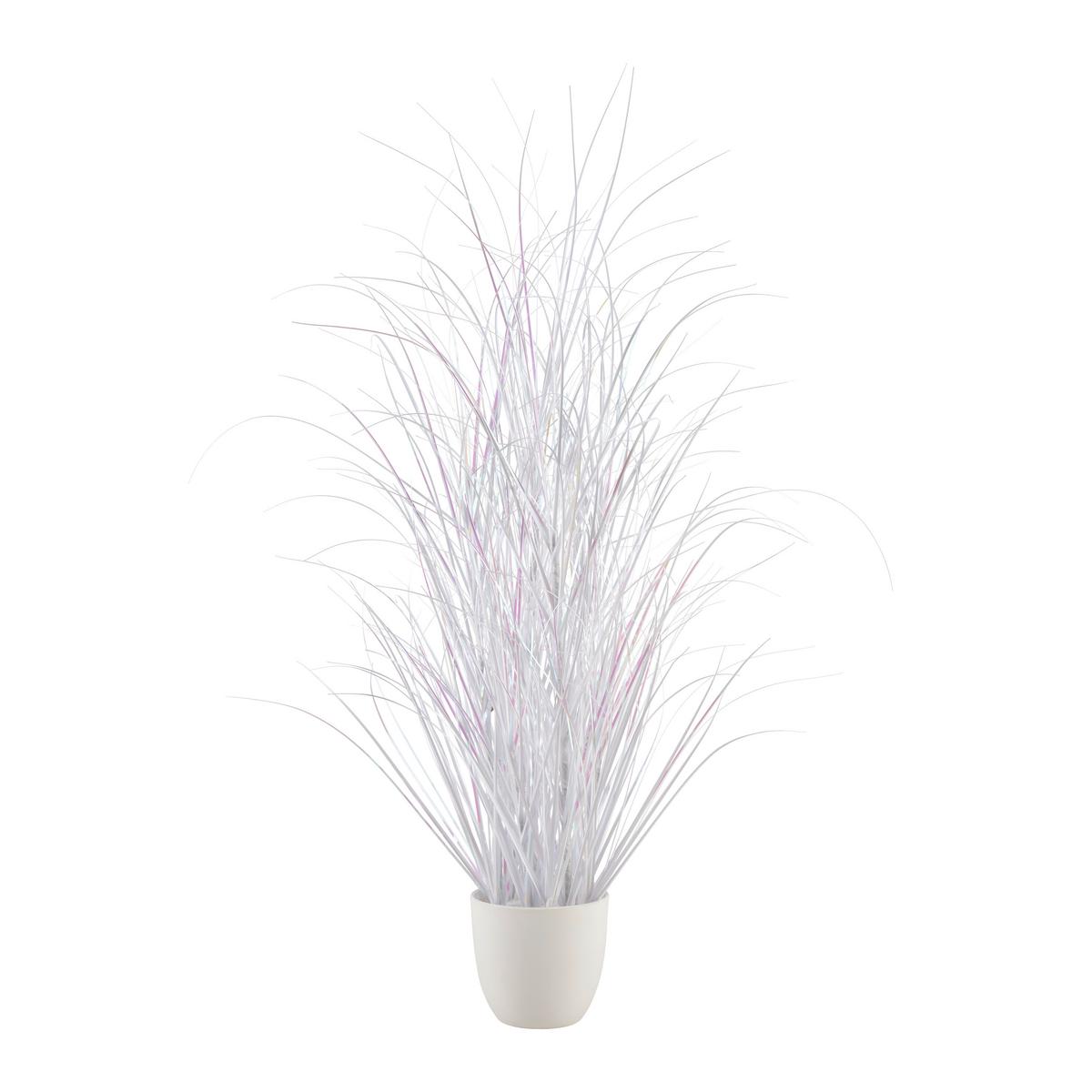 Grasbündel Shiny I Weiß - Weiß, Basics, Kunststoff (76cm) - Mömax