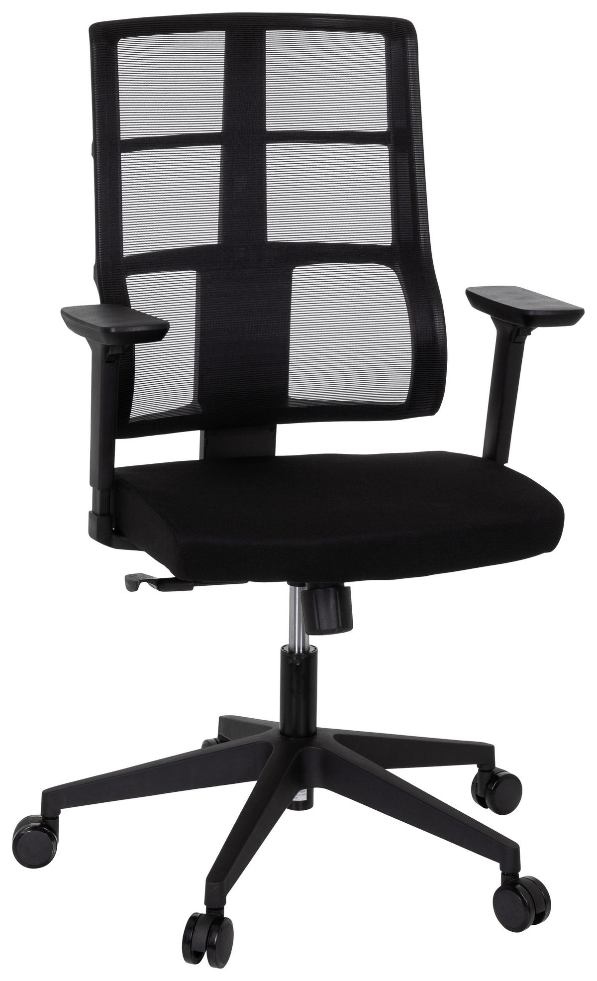 Pisarniški Stol Spinio, Črna - črna, Moderno, umetna masa/tekstil (65/124/60cm) - MID.YOU