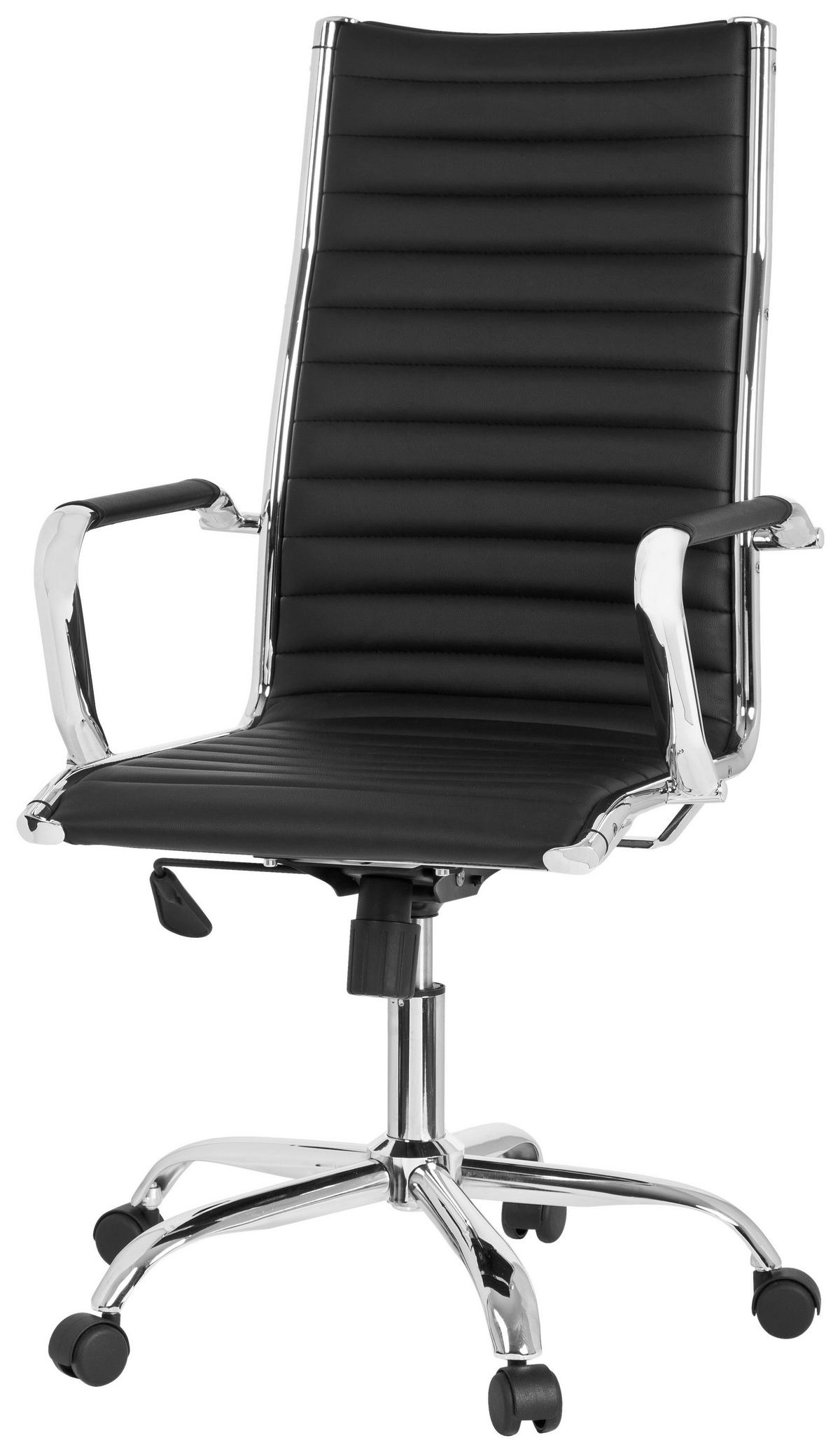 Vrtljivi Stol Vermona 20 Pu, Črna - črna, Basics, kovina/umetna masa (54/117/43cm) - MID.YOU