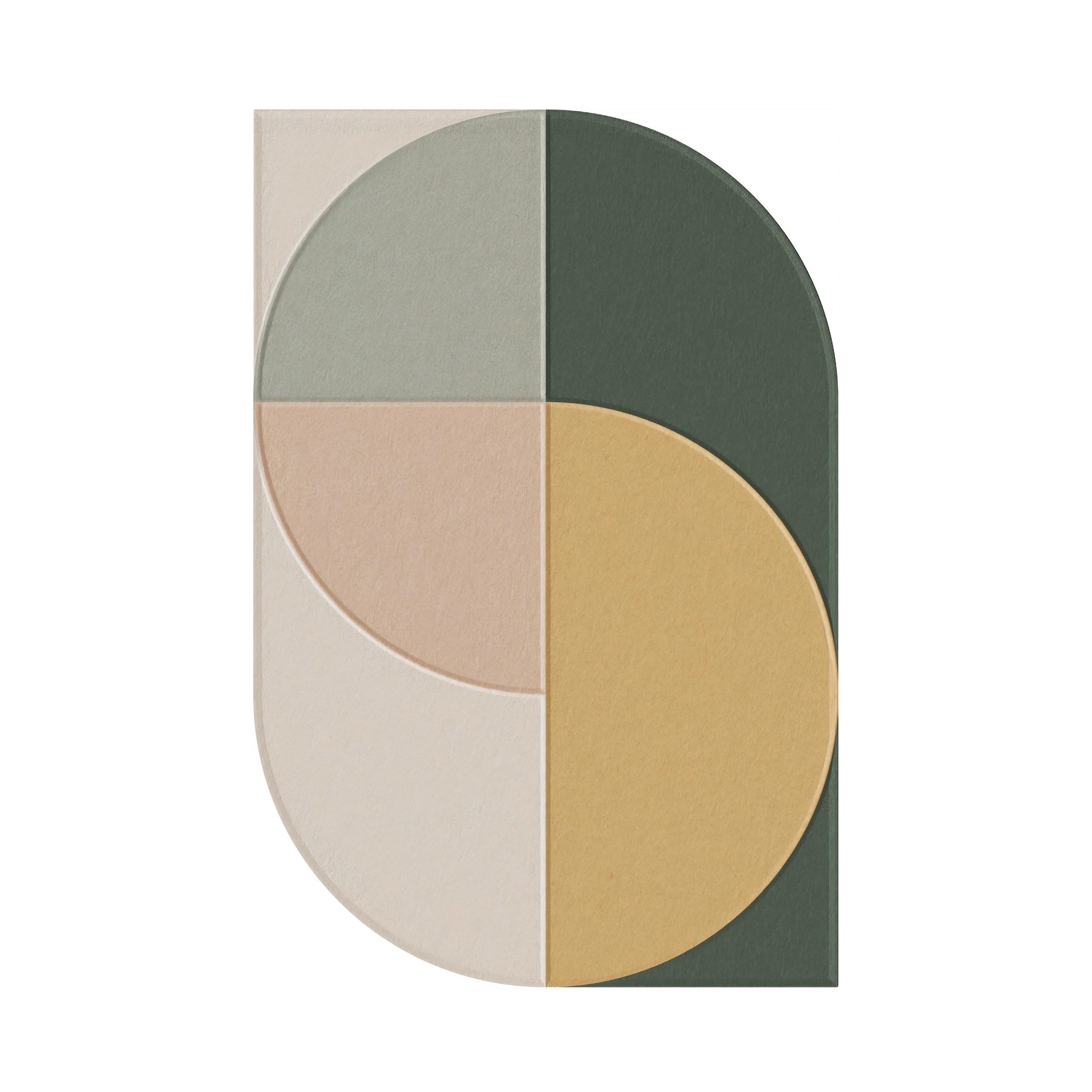 Akustikpaneel Milla Rosa/Beige/Grün - Waldgrün/Salbeigrün, Textil (60/90cm) - Mömax