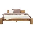 Bett Eiche 180x200cm - Eichefarben, ROMANTIK / LANDHAUS, Holz (180/200cm) - ZANDIARA