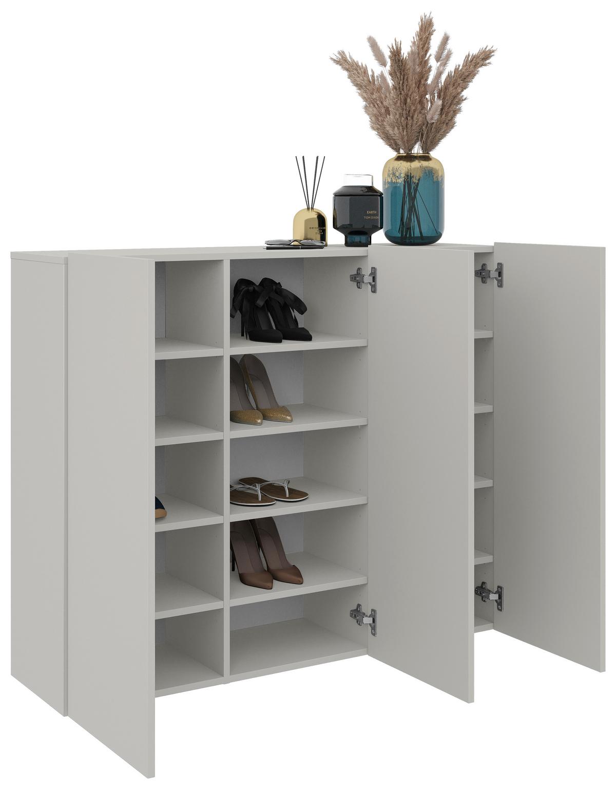SZAFKA NA BUTY NEWNIQ - kaszmir, Design, materiał drewnopochodny (120/100/34cm) - Hom`in