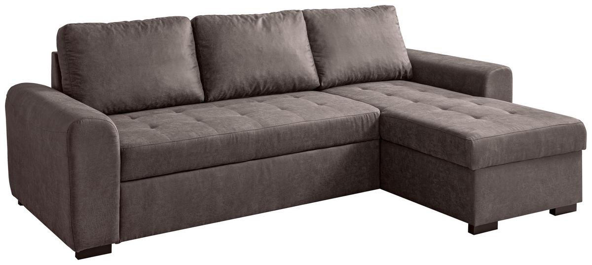 Wohnlandschaft Poll in Silberfarben - Taupe, MODERN, Textil (243/85/155cm) - Mömax