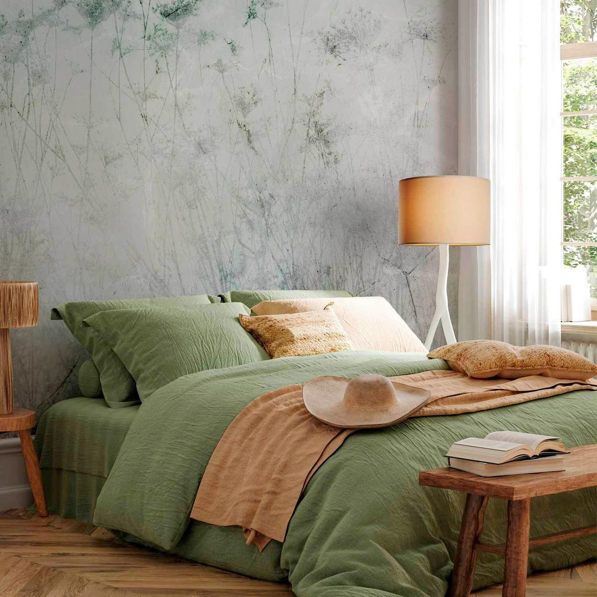 Fototapeta Indian Summer, 200x140cm - siva/zelena, Trendi, tekstil (200/140cm) - artgeist