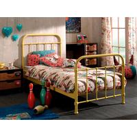 Kinder-/Juniorbett New York ca. 90x200 cm Gelb - Gelb, ROMANTIK / LANDHAUS, Holzwerkstoff/Metall (90/200cm) - Vipack