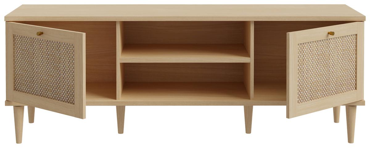 TV-Element Calasetta Eichefarben - Eichefarben/Goldfarben, Natur, Holz/Holzwerkstoff (159,8/57,8/41,4cm) - Premium Living