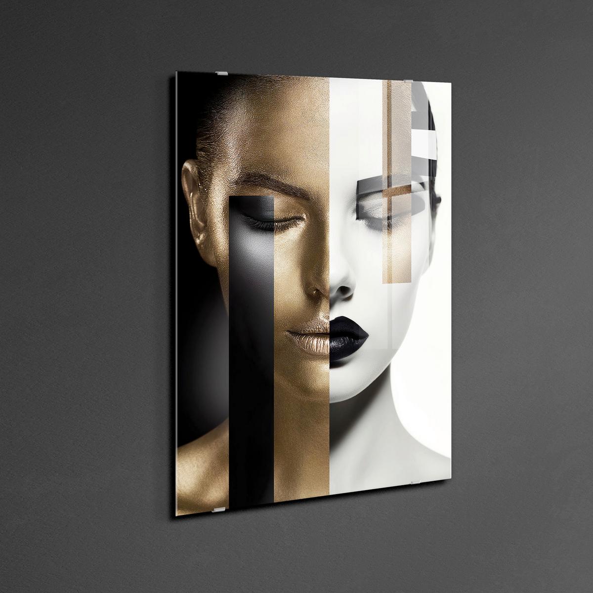 Glasbild Multicolor ca. 120x80cm - Multicolor, Basics, Glas/Papier (120/80cm)