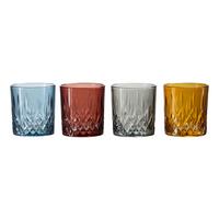 KOMPLET SZKLANEK DO WHISKY CATANIA - czerwony/niebieski, Konventionell, szkło (21,5/16,5/9,5cm) - Ritzenhoff Breker