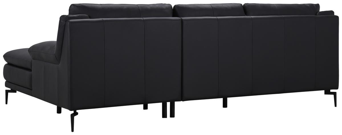NAROŻNIK FIORA - czarny, Design, skóra (248/158cm) - P & B
