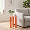 TABLE D'APPOINT LARGO -TREND- -BASED- - Orange, LIFESTYLE, verre/bois (35/47/35cm) - Based