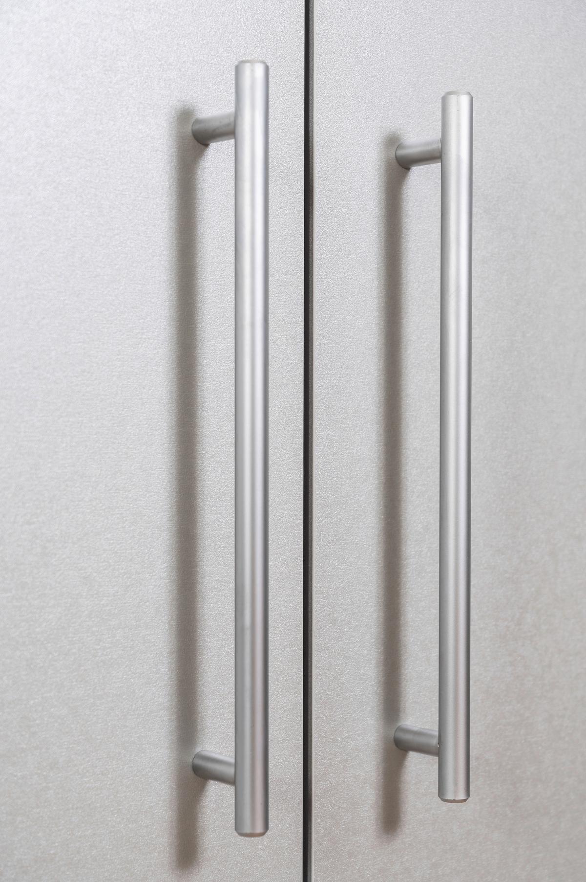 Schrankküche Economy Weiß mit Geräte B: ca. 104 cm - Edelstahlfarben/Silberfarben, MODERN, Holzwerkstoff/Metall (104/193/67cm) - Respekta
