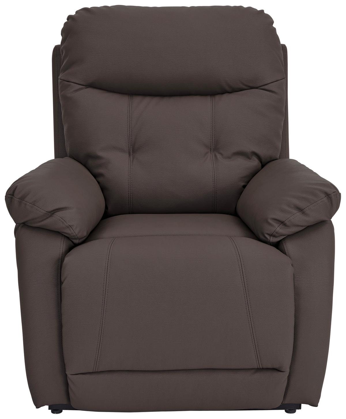 Tv Fotelj Mario, Relax Funkcija, Rjava - črna/rjava, Konvencionalno, kovina/umetna masa (89/107-79/94-165cm) - James Wood