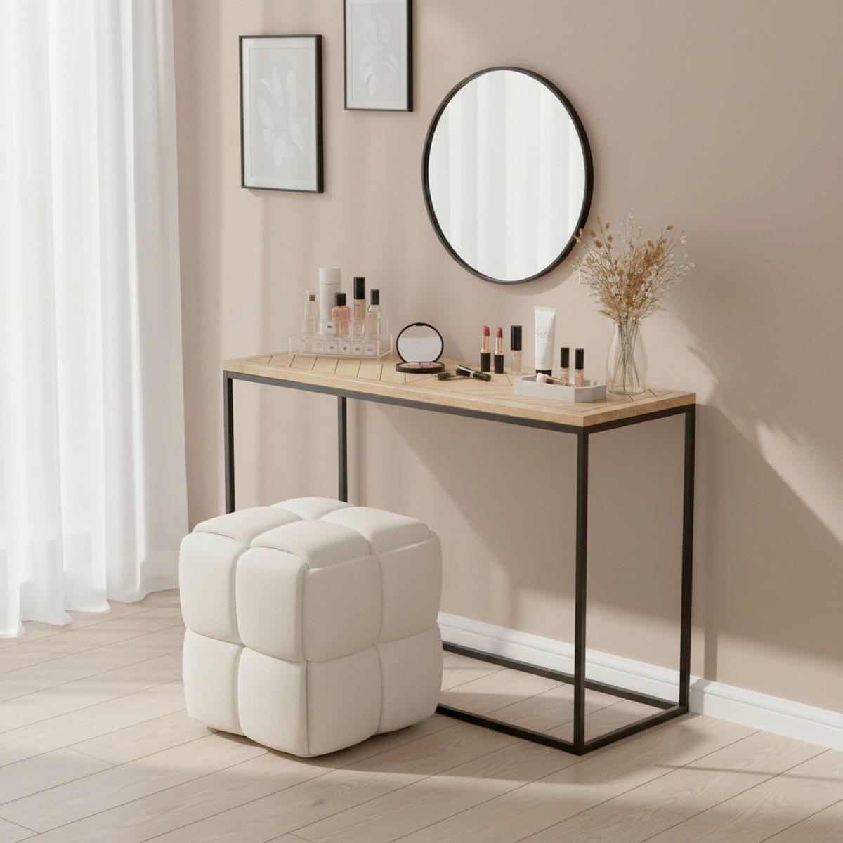 Konsolentisch Catalina Eichefarben/Schwarz MDF - Eichefarben/Schwarz, MODERN, Holz/Holzwerkstoff (120/40/76cm) - Bessagi Home