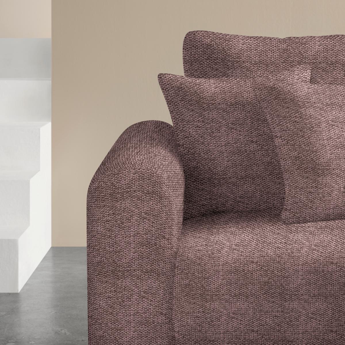 Kutna Garnitura Lille - jorgovan/svijetlo smeđa, Moderno, tekstil/drvo (232/110/156cm) - Best Price