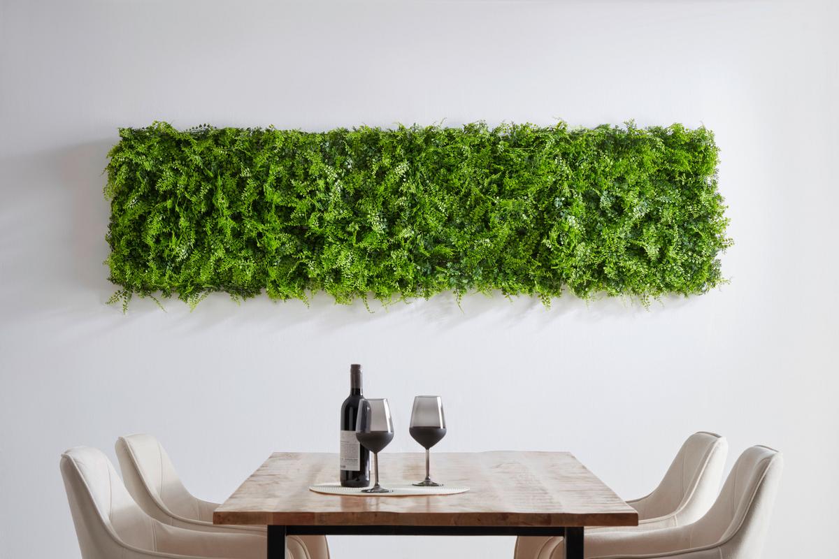 Kunstpflanze Farnmatte in Grün - Grün, LIFESTYLE, Kunststoff (50/50/7cm) - Modern Living