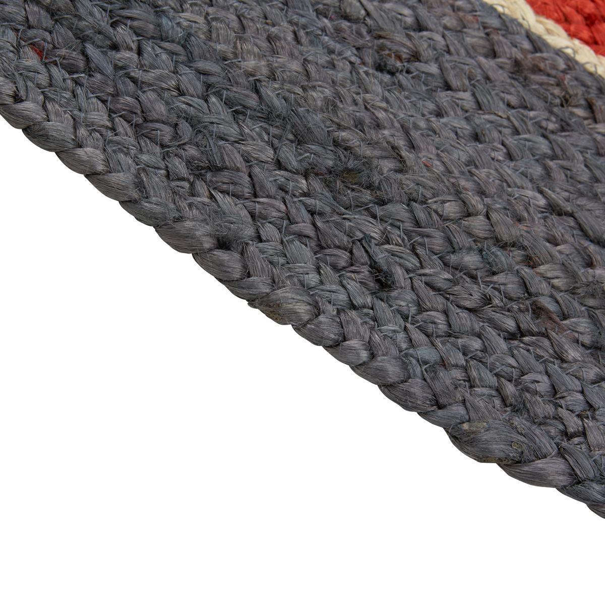 Flachwebeteppich Lina in Rot/Natur/Grau - Rot, MODERN, Textil (160cm) - Modern Living