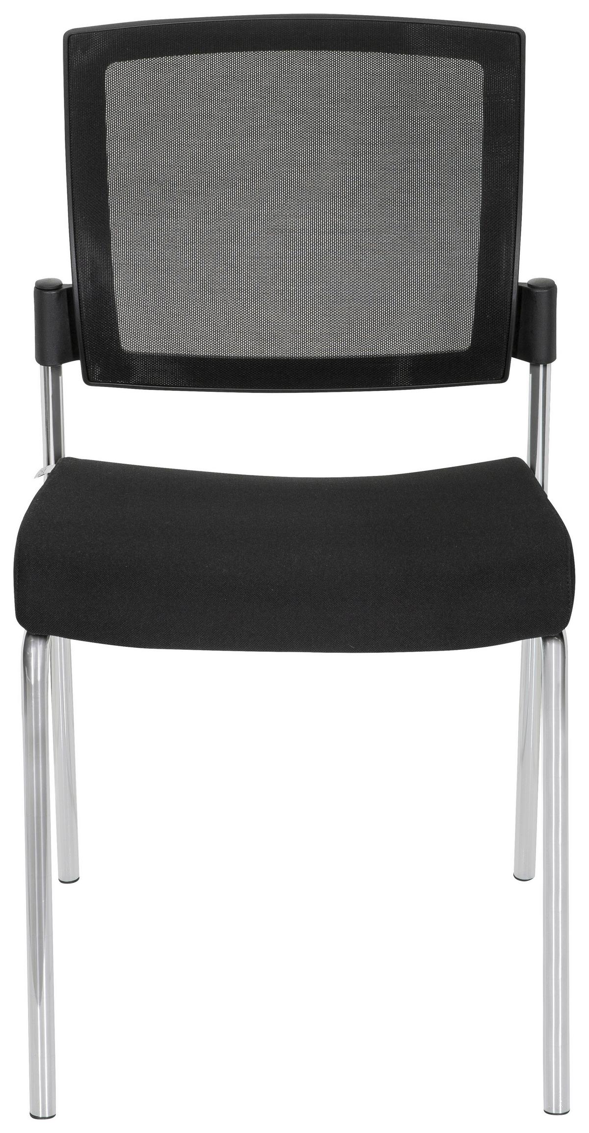 Konferenčni Stol K9 V, Črna - barve kroma/črna, Moderno, kovina/tekstil (48/90/58cm) - MID.YOU
