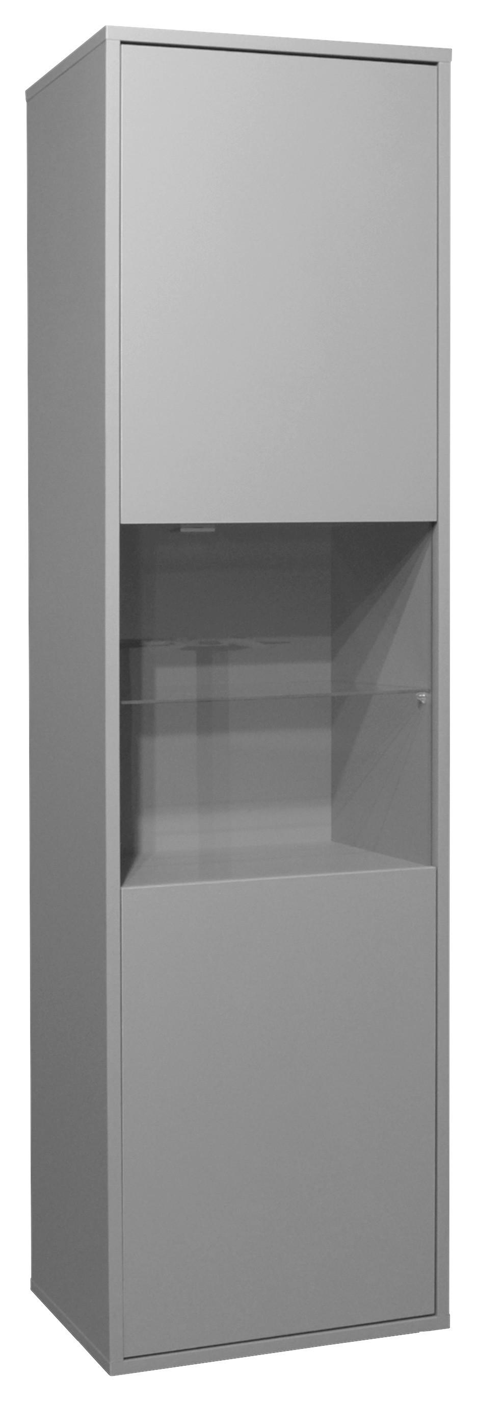 Vitrine in Grün - Salbeigrün/Grün, MODERN (51/182/45cm) - Premium Living