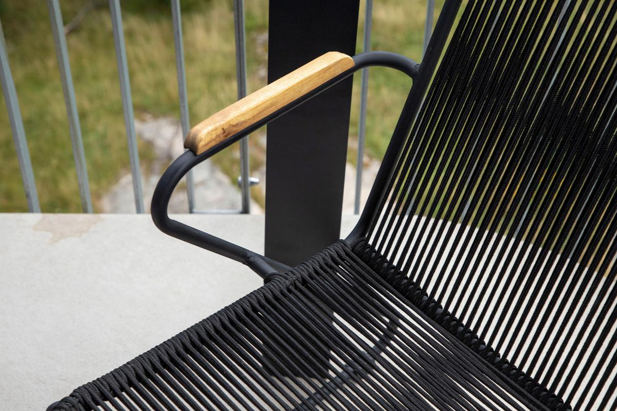 GARTENSESSEL BOIS - Schwarz, KONVENTIONELL, Metall (55/82/51cm) - Gardenson