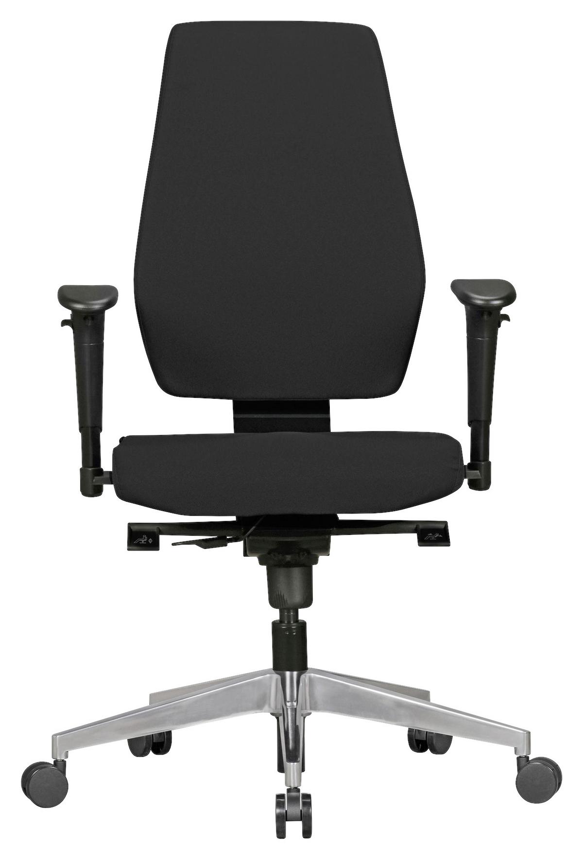 Vrtljivi Stol Darius - črna/barve aluminija, Moderno, kovina/umetna masa (63/119/63cm) - MID.YOU