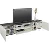 TV-BÄNK MUNDI - vit/vit högglans, Modern, metall/trämaterial (240/51/45cm) - Mömax
