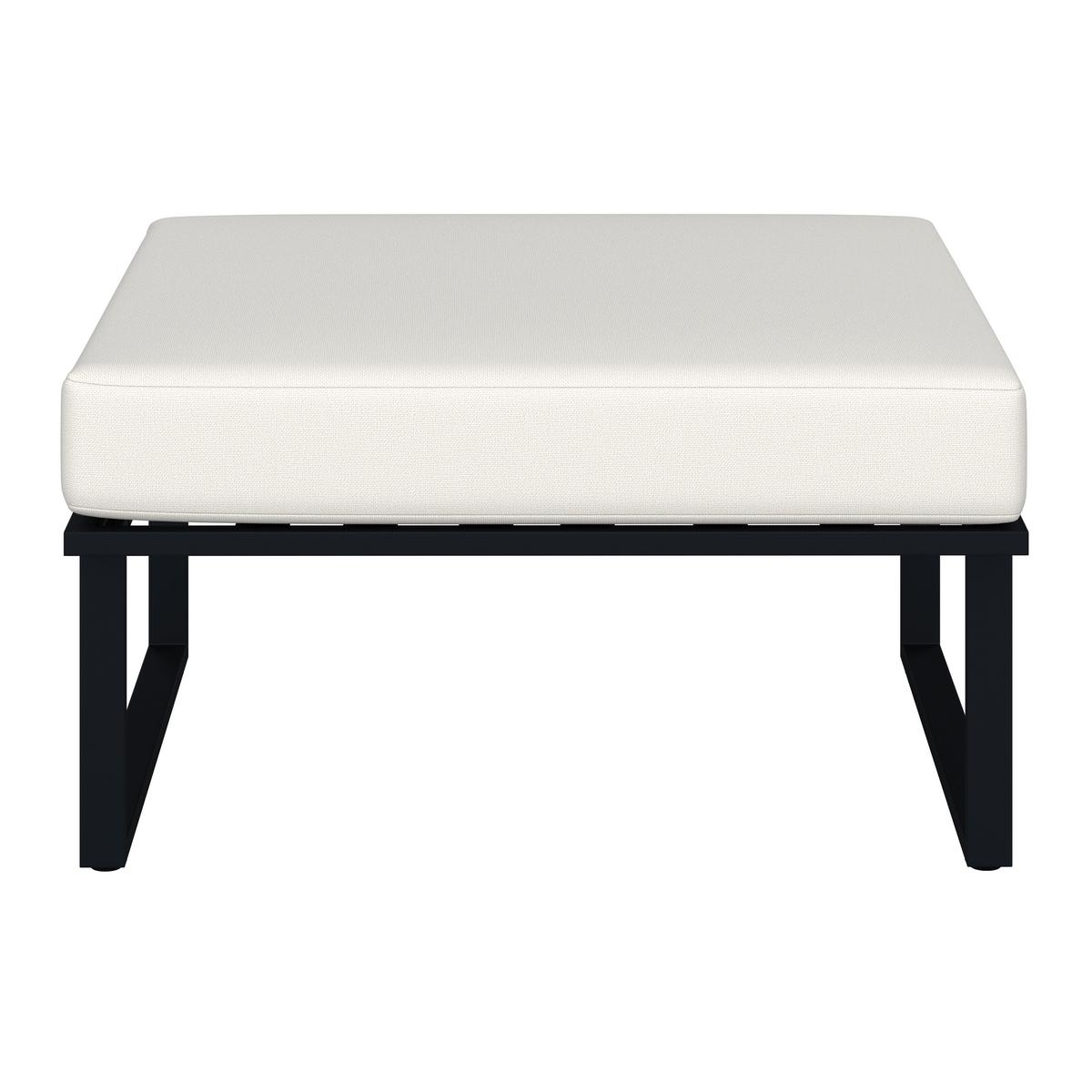 Loungegarnitur Loretta Creme Metall/Holz/Outdoorstoff - Creme/Schwarz, MODERN, Holz/Textil (80/75/80cm) - Bessagi Garden