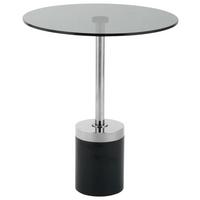 BEISTELLTISCH LANA 125 GRAPHIT / SCHWARZ - Graphitfarben/Schwarz, Design, Glas/Stein (46/46/53cm) - Kayoom