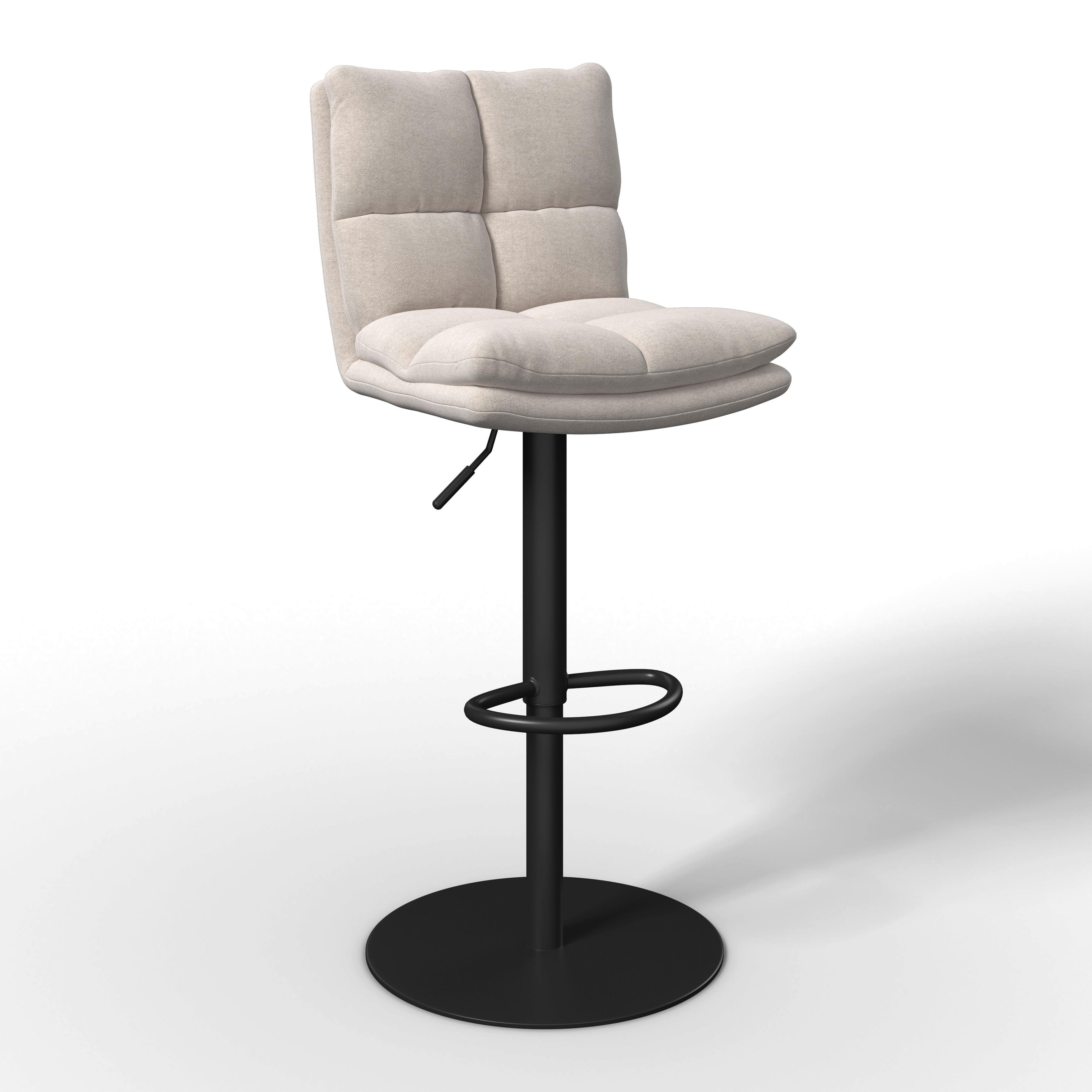 BARPALL CAJA - svart/cremefärgad, Modern, metall/trä (47/87-107/49cm) - Bessagi Home