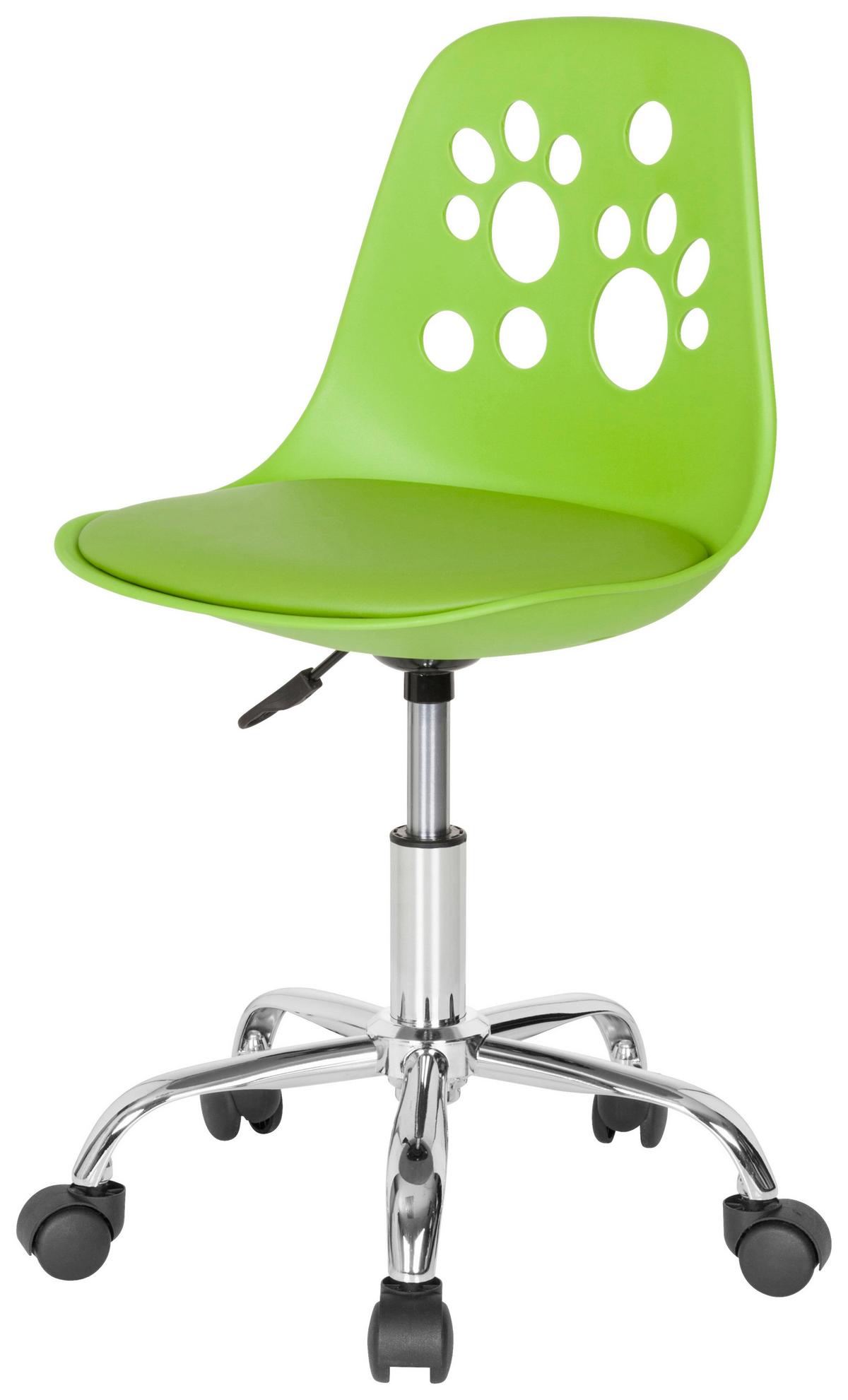 Mladinski Vrtljivi Stol Fancy I, Zelena - zelena, Moderno, umetna masa/tekstil (40/72-82/44cm) - MID.YOU