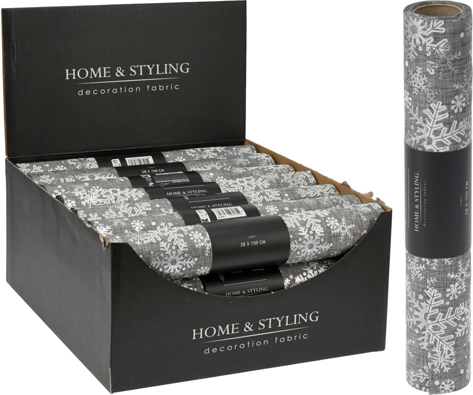 Dekoranyag Silver Snowflakes - ezüstszínű, textil