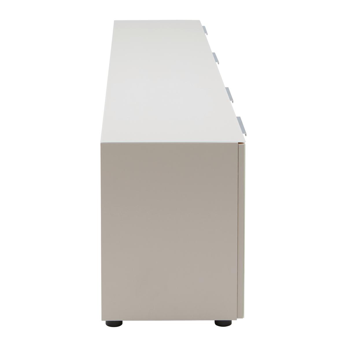 Lowboard Siena Kaschmir - Chromfarben/Kaschmir, Modern, Glas/Holzwerkstoff (226/55/40cm) - Mömax