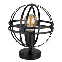 Tischleuchte Tamara Schwarz max. 60 Watt - Schwarz, Design, Kunststoff/Metall (20/24,5cm) - Globo