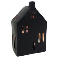 Dekor Ház Luke - fekete, Konventionell, kerámia (8,5/14/6cm) - Modern Living