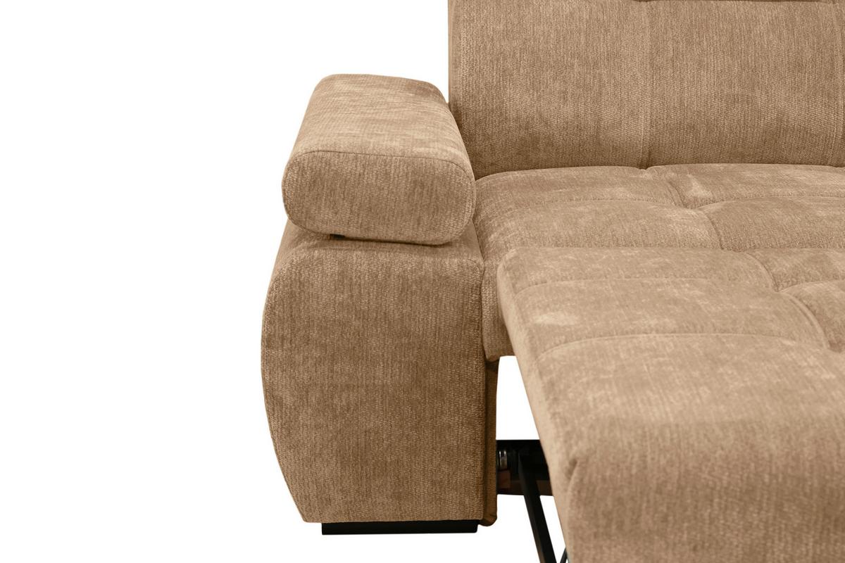Kutna Garnitura Vegas - crna/bež-smeđa, Design, drvo/tekstil (294/173cm) - Modern Living