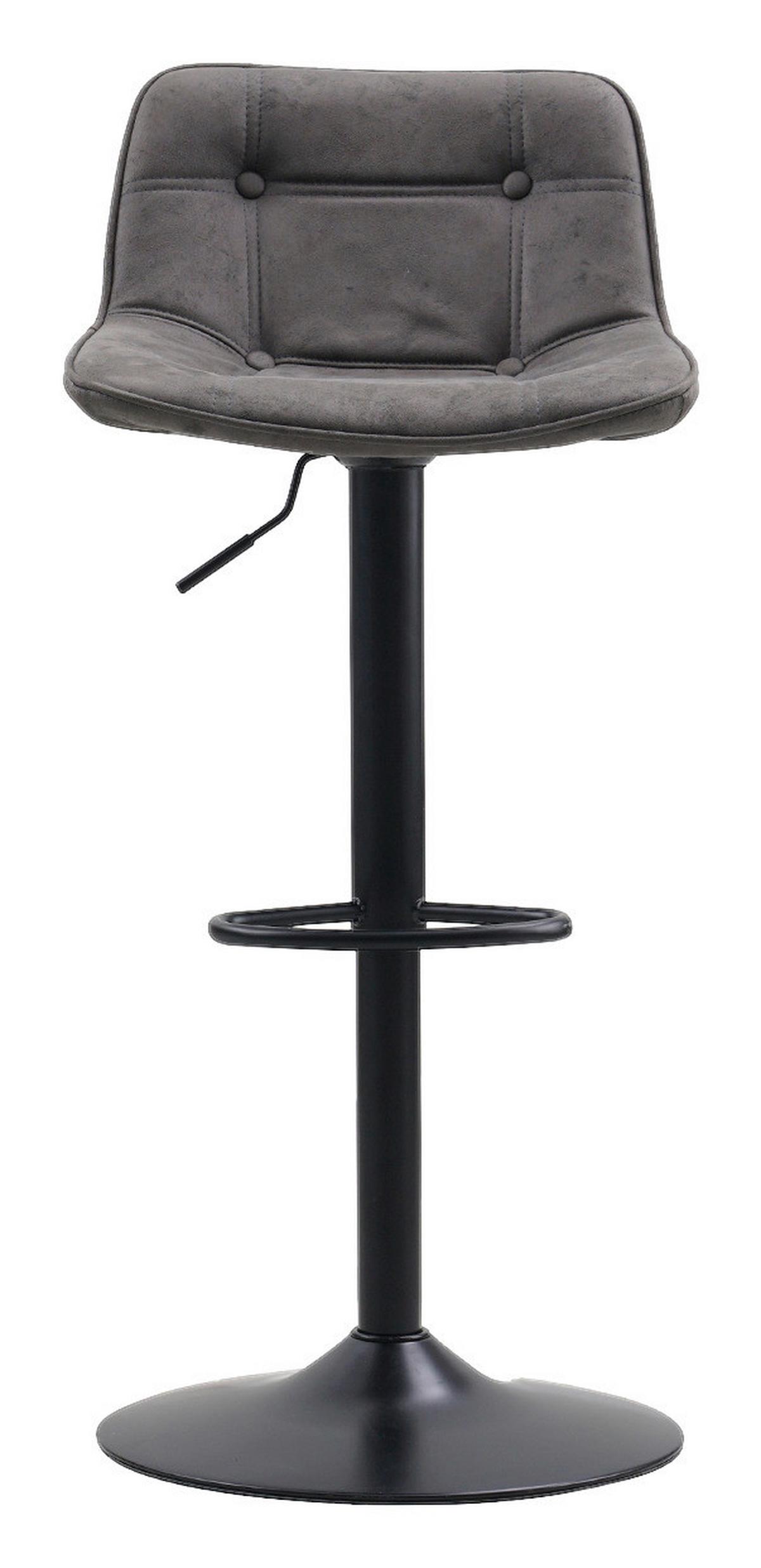 Barhocker-Set Ezra ca. 49x87 cm 2er-Set Anthrazit - Anthrazit/Schwarz, LIFESTYLE, Textil/Metall (49/87/43cm) - MID.YOU