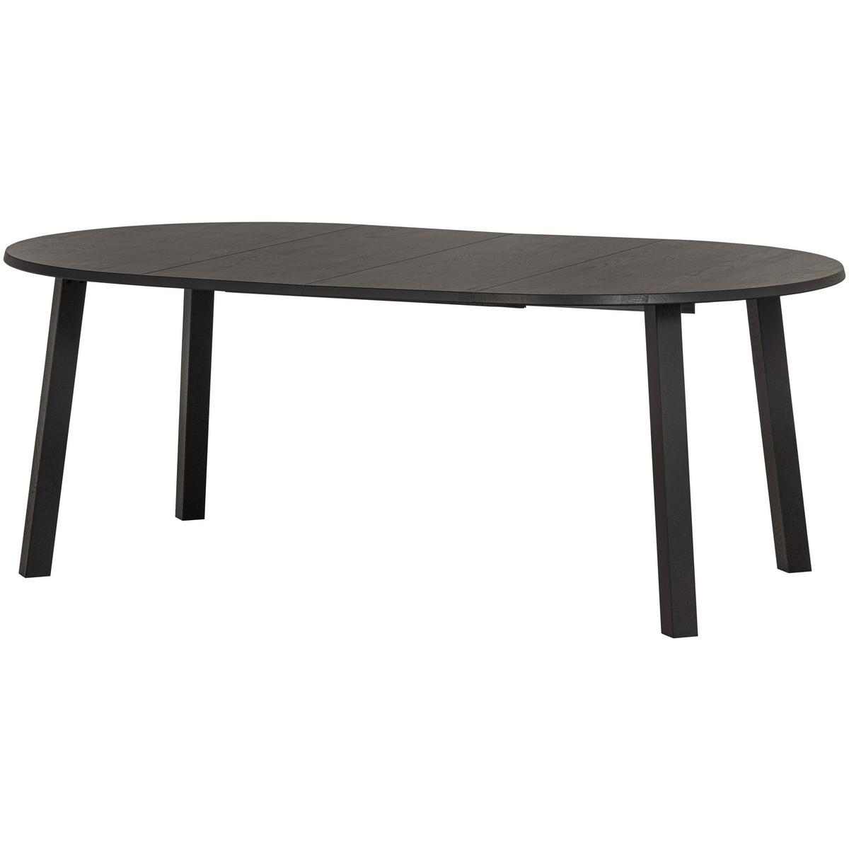 Esstisch Lange Jan Schwarz L: 120-200cm - Schwarz, Design, Holz (120-200/120/75cm) - Livetastic