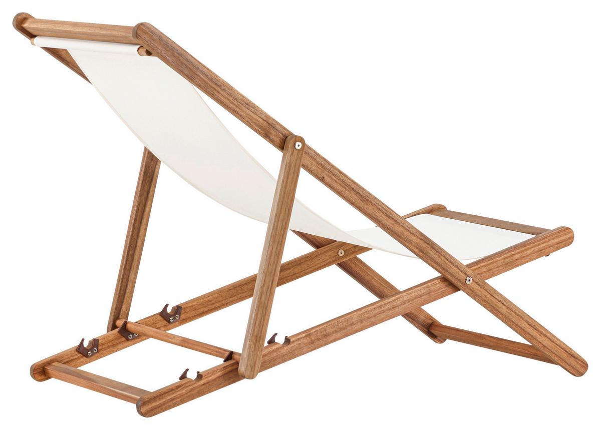 STRANDSTUHL PEACHY - Beige/Naturfarben, KONVENTIONELL, Holz/Textil (57/80/105cm) - Gardenson