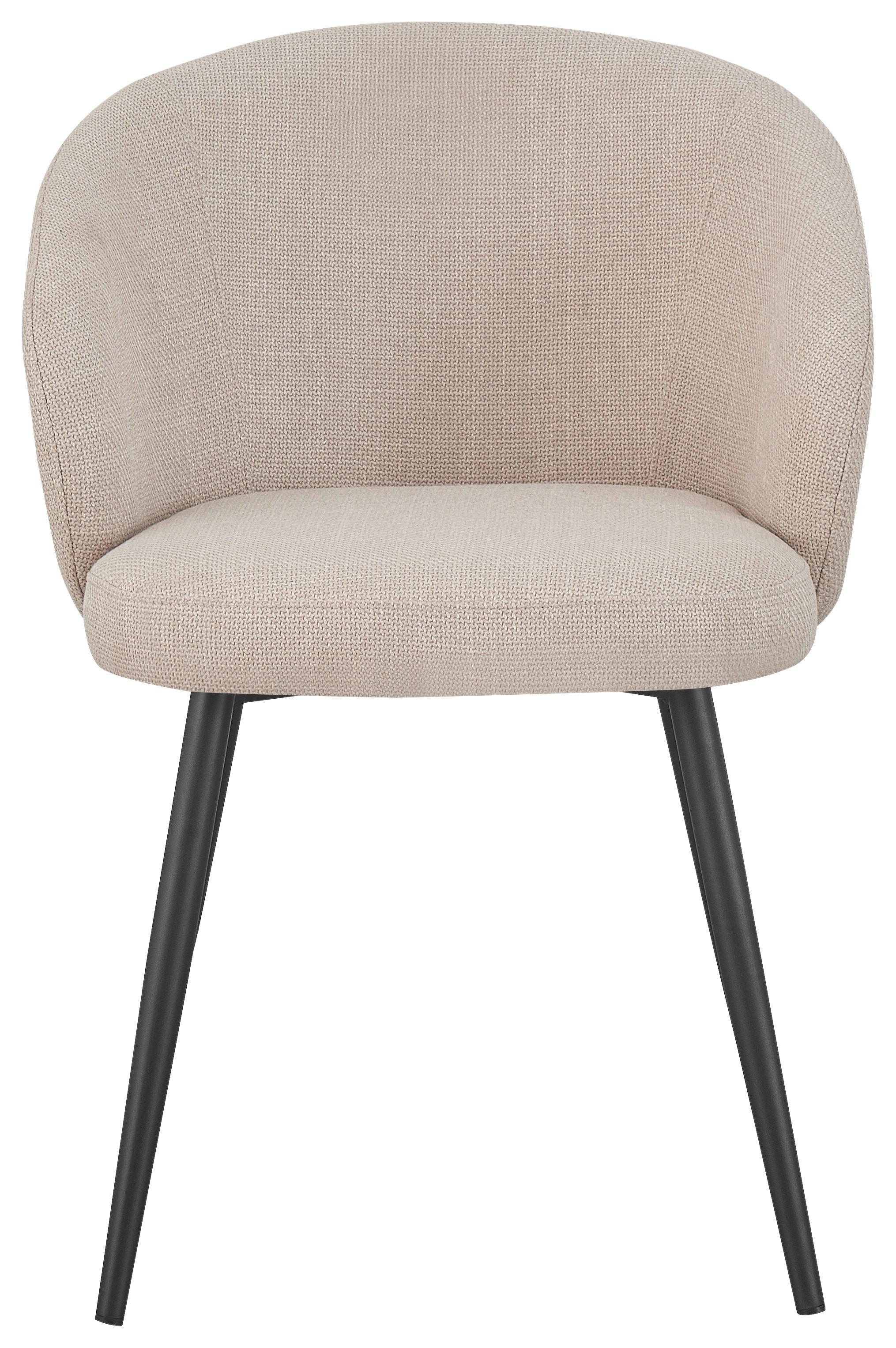 Szék Nala - bézs/fekete, Lifestyle, textil/fém (57/76/60cm) - Mömax