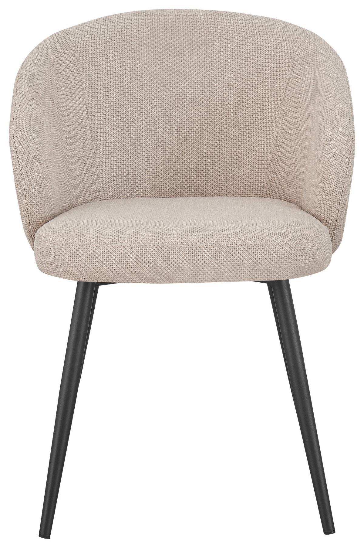 Stuhl Nala Beige - Beige/Schwarz, LIFESTYLE, Textil/Metall (57/76/60cm) - Mömax