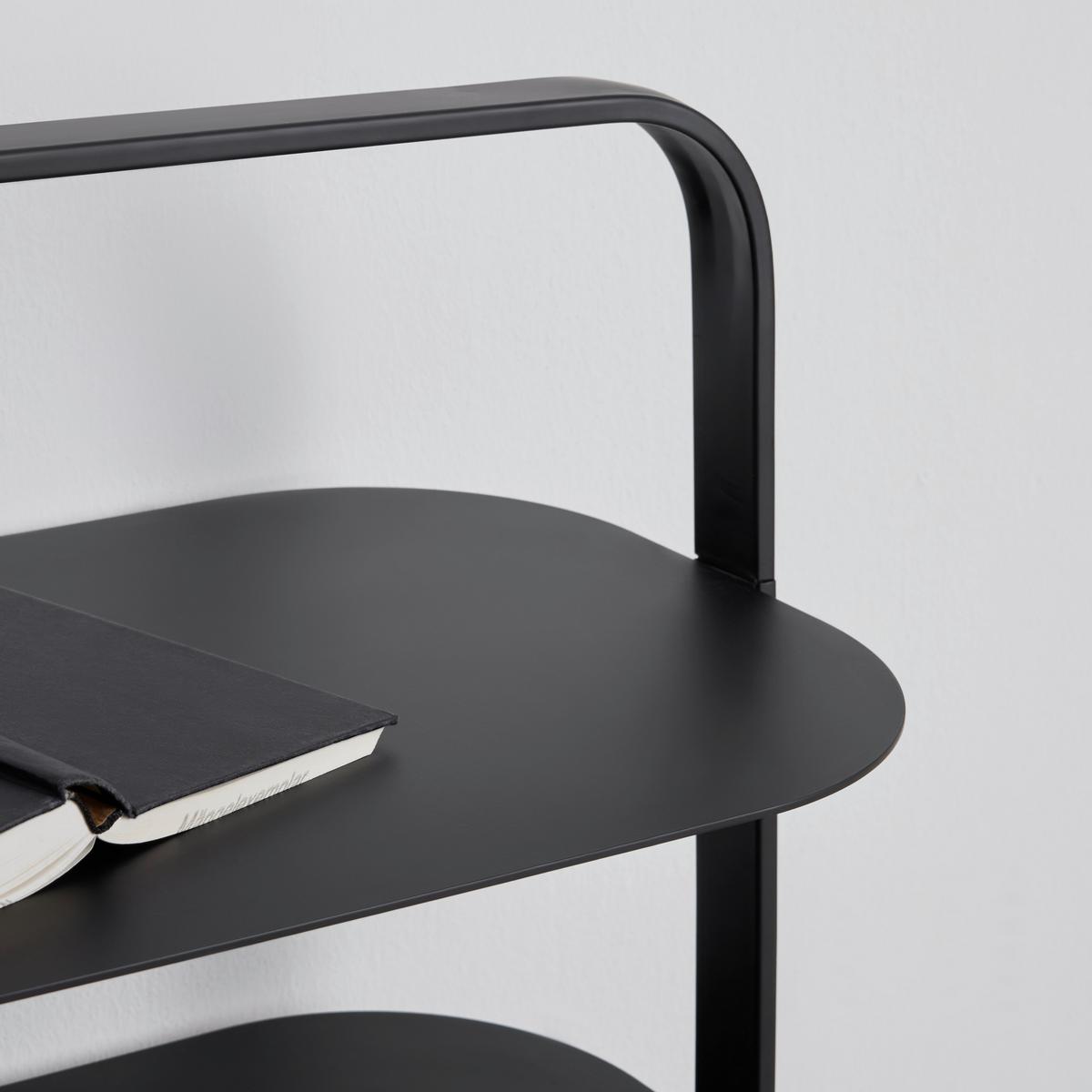Regal Levit in Schwarz - Schwarz, MODERN, Kunststoff/Metall (80/65/35cm) - Premium Living