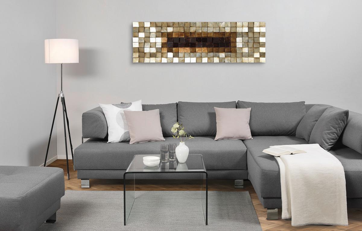 OBRAZ PRZESTRZENNY G120912XL - kolor srebrny/różnokolorowy, Design, tworzywo sztuczne/drewno (180/55cm) - Monee