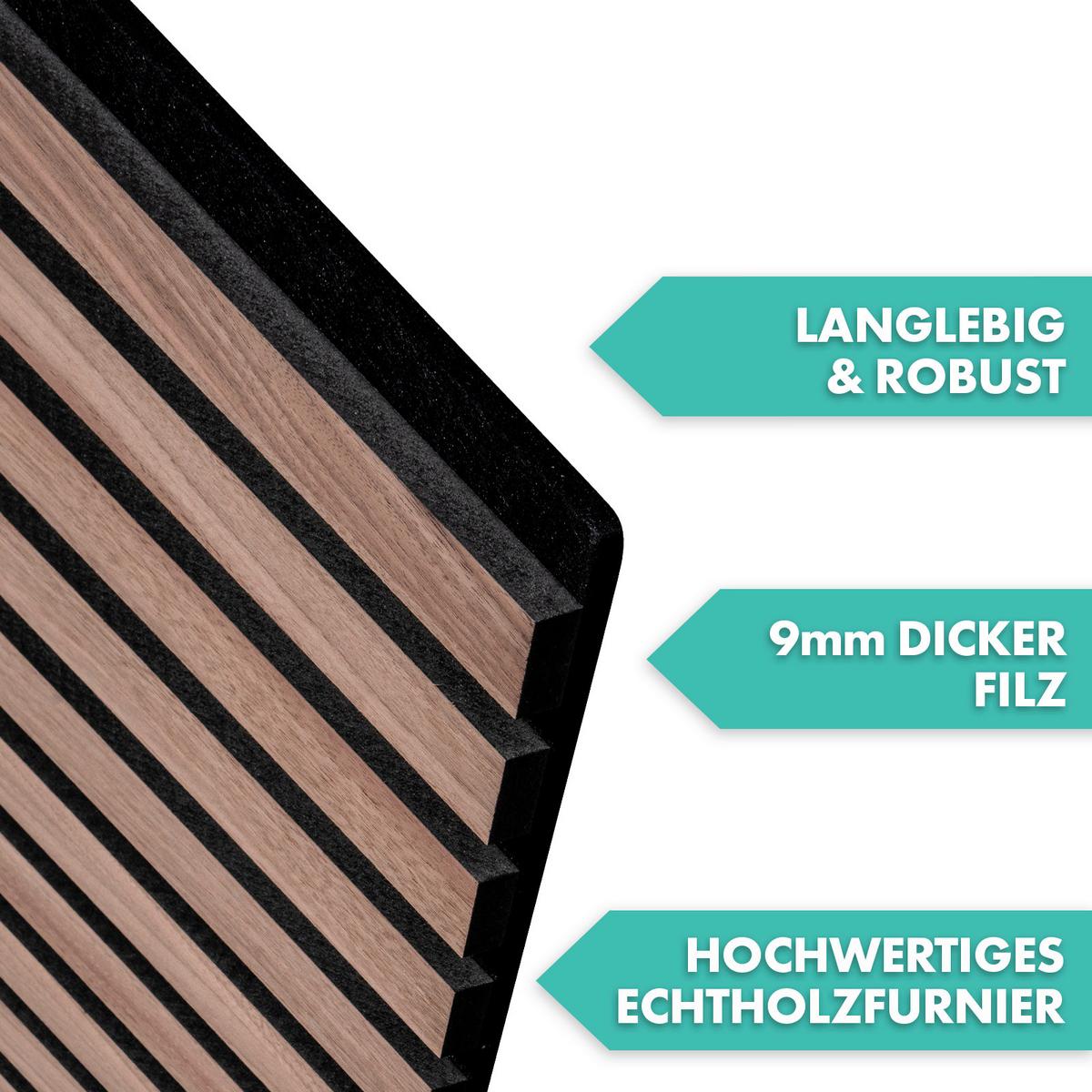 Akustikpaneel Walnussfarben - Walnussfarben, Basics, Holzwerkstoff (60/118cm)