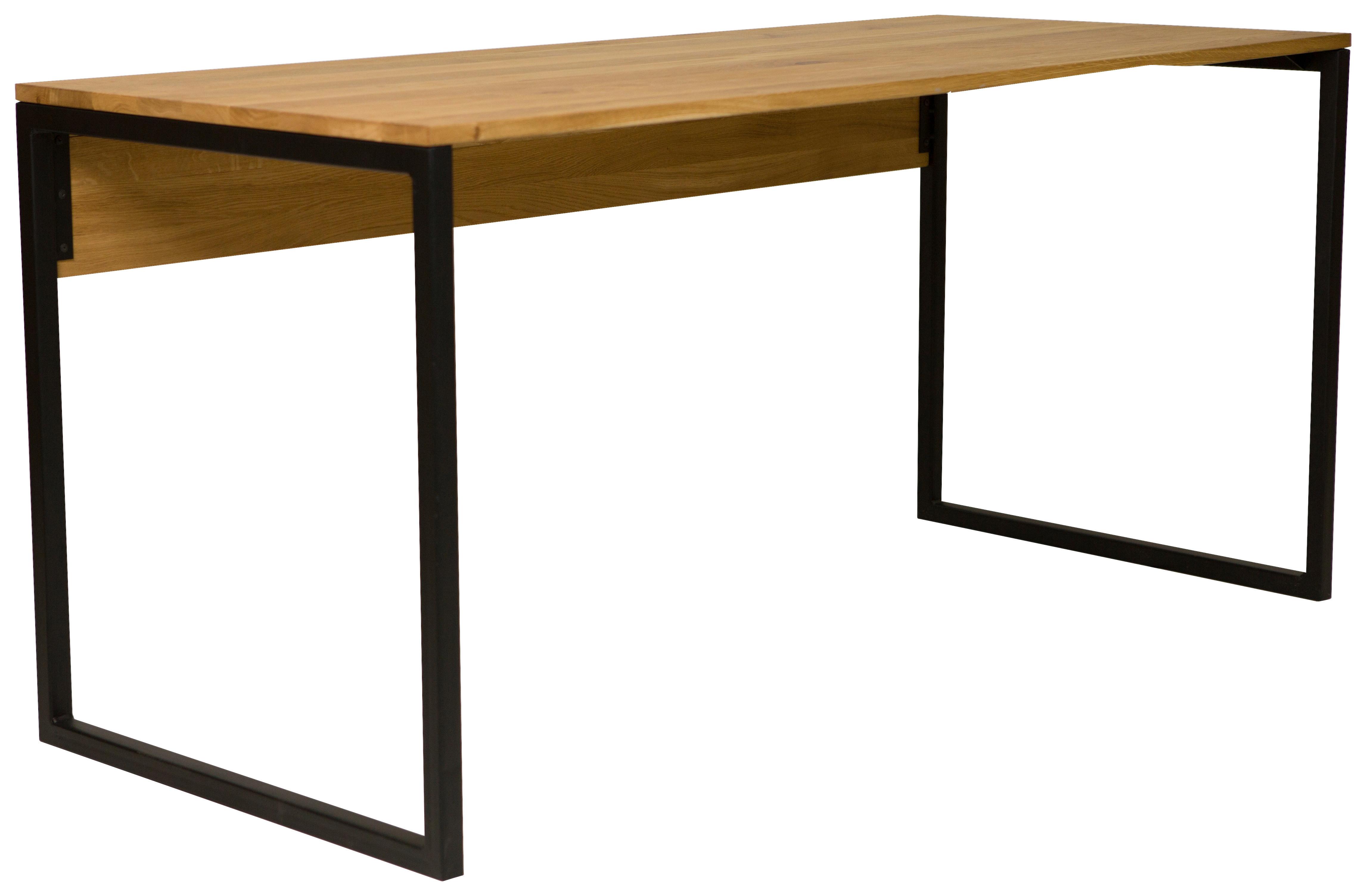 Schreibtisch Albero Naturfarben/Schwarz - Schwarz/Naturfarben, Modern, Holz/Metall (160/75/70cm) - Mömax