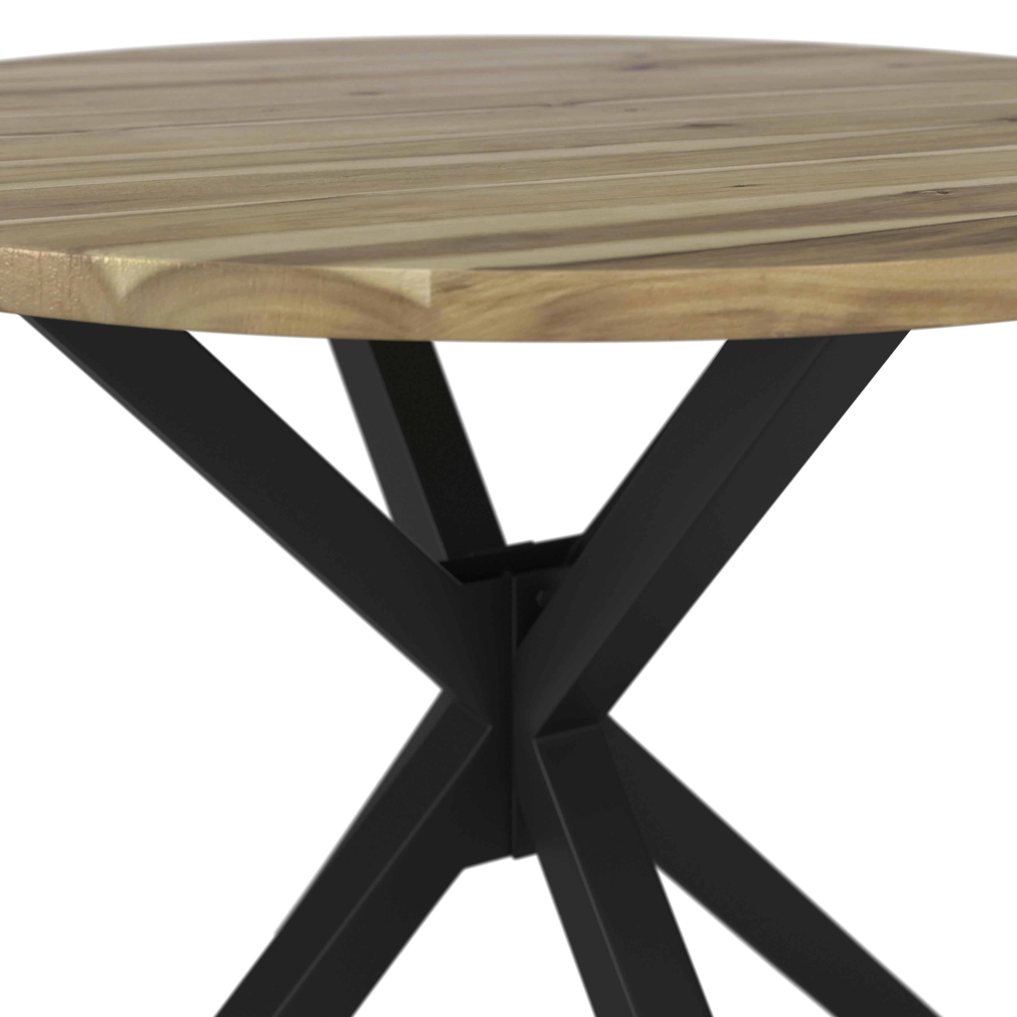 MATBORD GEMMA - svart/akaciefärgad, Modern, metall/trä (100/76cm) - Bessagi Home