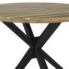 MATBORD GEMMA - svart/akaciefärgad, Modern, metall/trä (100/76cm) - Bessagi Home